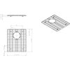 Hardware Resources Stainless Steel Bottom Grids for Handmade 50/50 Double Bowl Sink (HMS250) HMS250-GRID